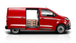 Citroën Jumpy Kastenwagen rot mit geöffneter Seitenschiebetür